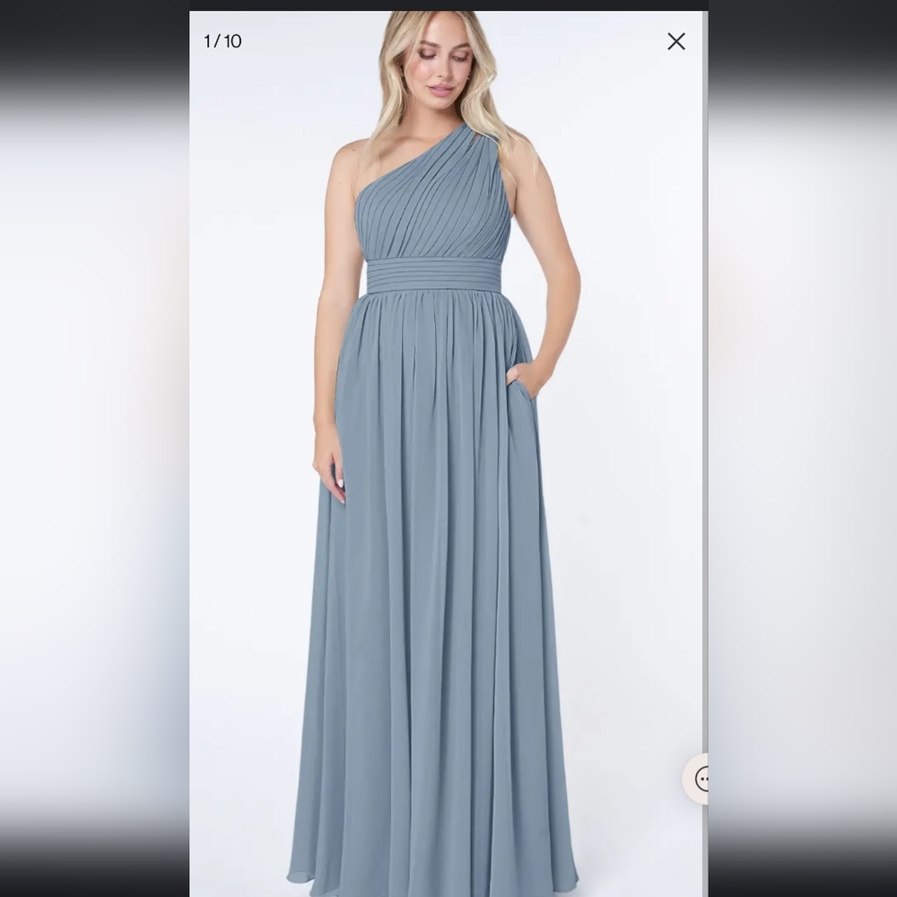 Azazie Dusty Blue - molly dress